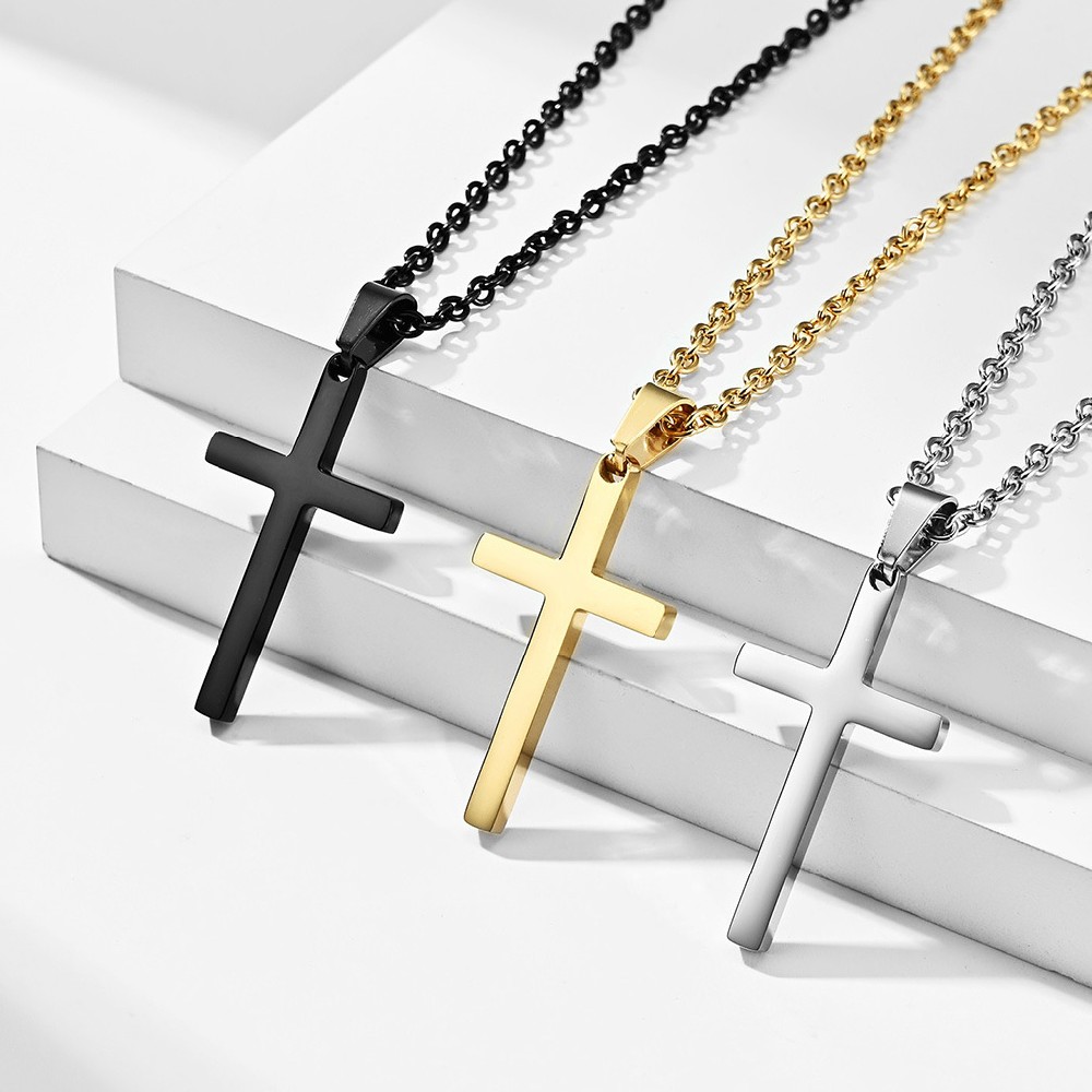 single design stainless steel cross Necklace