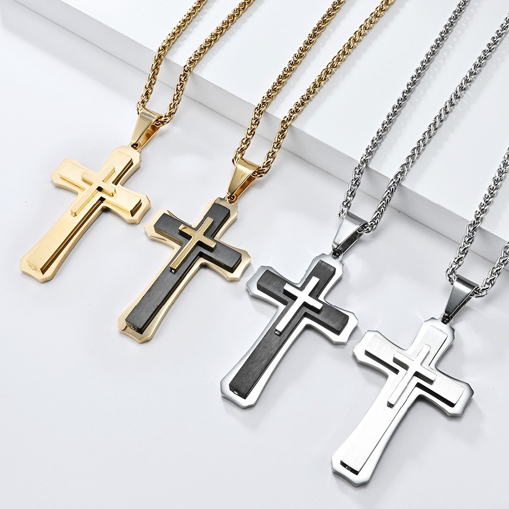hot sale stainless steel cross Necklace
