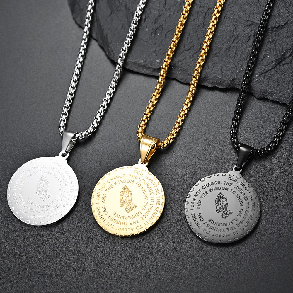 stainless steel Necklace round design hot sale item