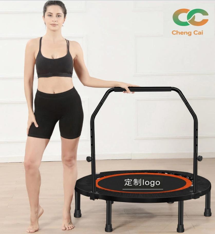 Fitness trampoline with adjustable handlebar for both child & adults